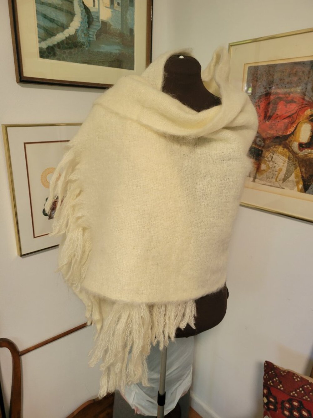 Vintage St.Albans Pure Mohair Shawl Made in Australia
